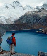 Trekking in Peru at altitude
